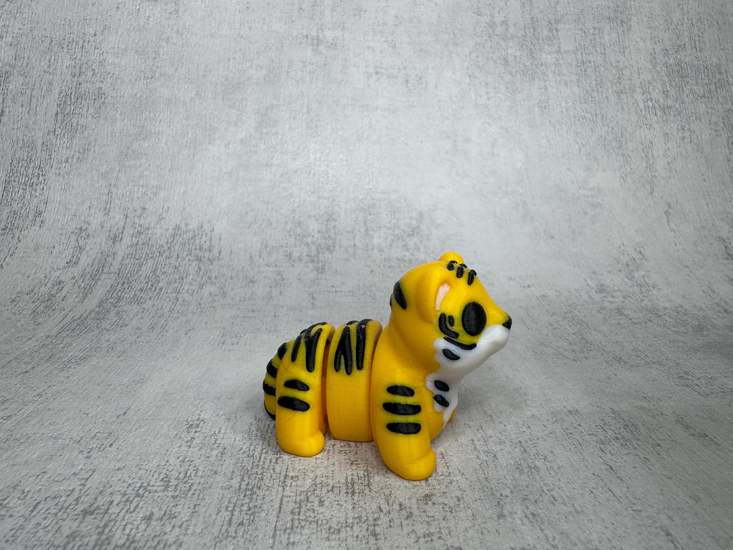 Tiger Wigglet | Safari Collection | Cute Articulated Tiger | 3D Printed Desk Buddy | Collectible Fidget Toy | Tiger Gift