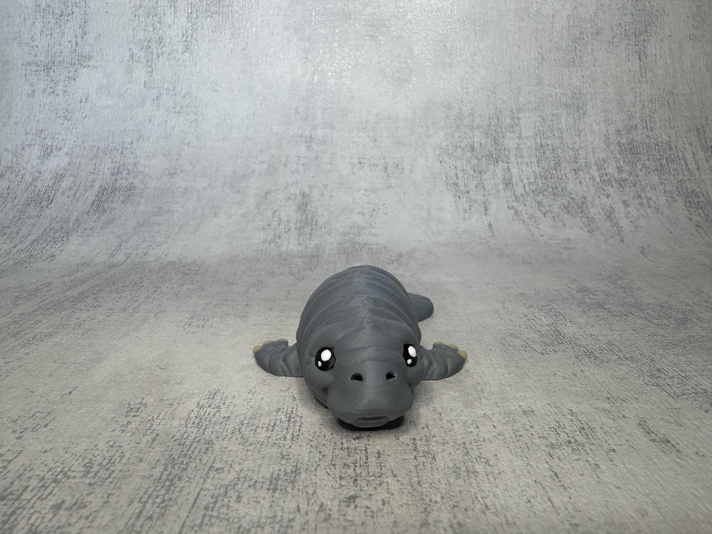 Marina the Manatee Pocket Pal | Articulated 3D Printed Manatee | Optional Keyring | Desk Pet | Animal Lover Gift | Pocket Pal