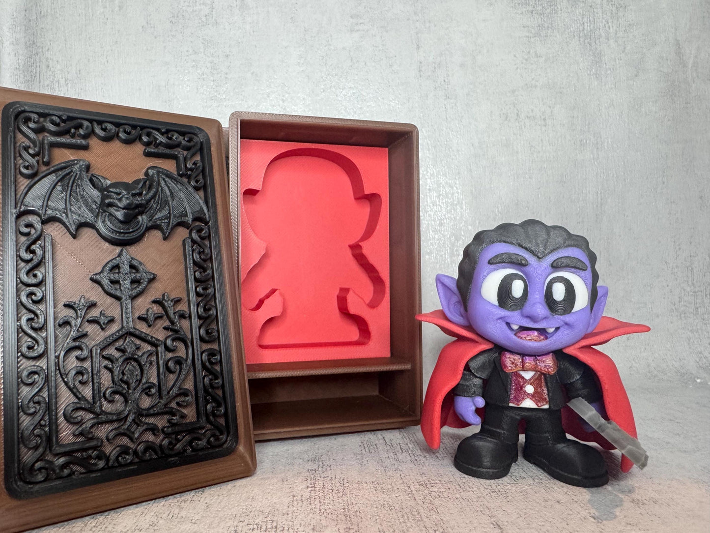 Cute Dracula Set with Coffin | Kids sensory toy | Spooky Collectible | Party toy
