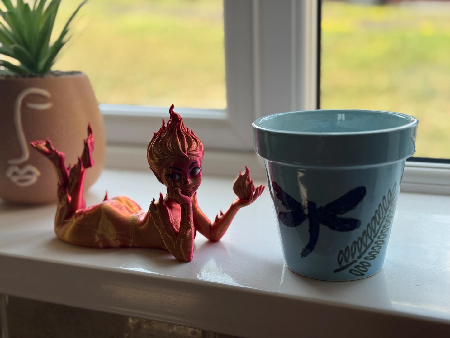 Crescent City Fire Sprite Lehabah | 3D Printed Fantasy Bookshelf Figure | Book Lover Gift