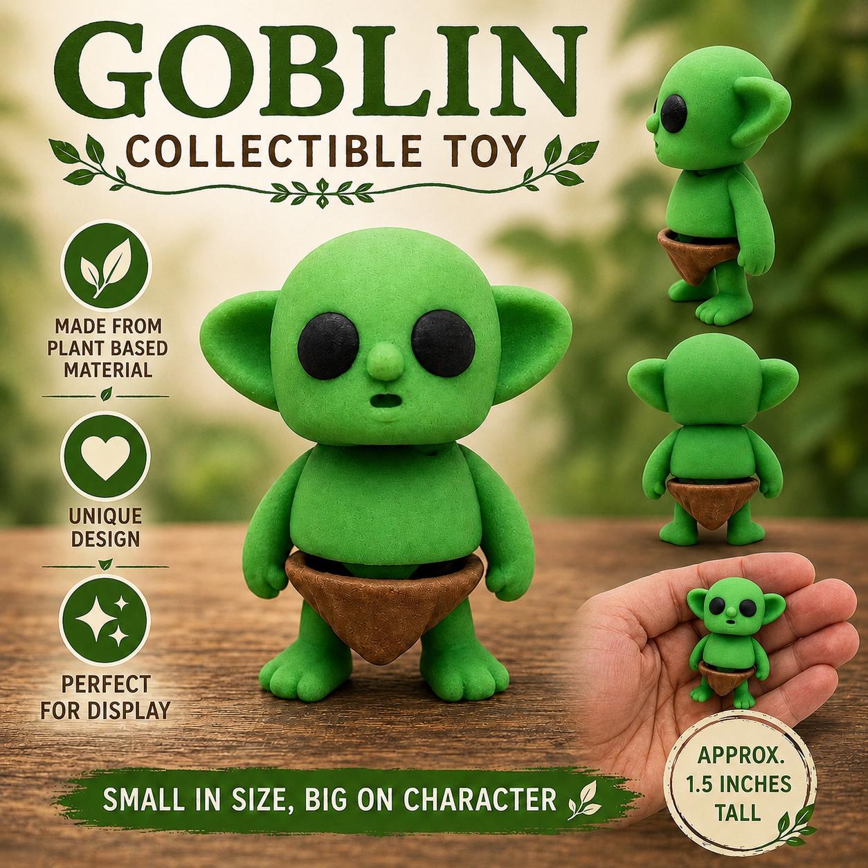 Goblin Wigglet | Fantasy desk toy | Cute Articulated Fidget Animals | Collectible Pocket Toys | Party Bag Fillers | Kids Gift
