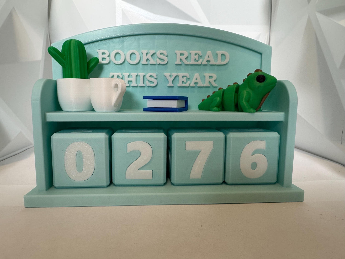 Books Read This Year Tracker | Reading Counter Display | Book Lover Gift | 3D Printed Reading Challenge Decor
