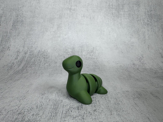 Loch Ness Monster Wigglet | Cute Articulated Nessie | 3D Printed Desk Buddy | Collectible Fidget Toy | Cryptid Gift