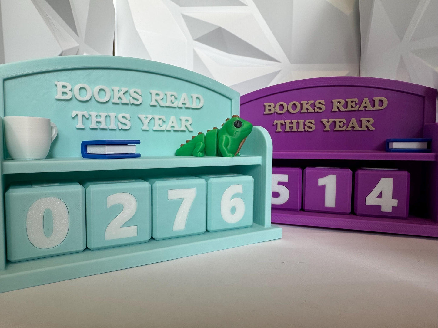 Books Read This Year Tracker | Reading Counter Display | Book Lover Gift | 3D Printed Reading Challenge Decor