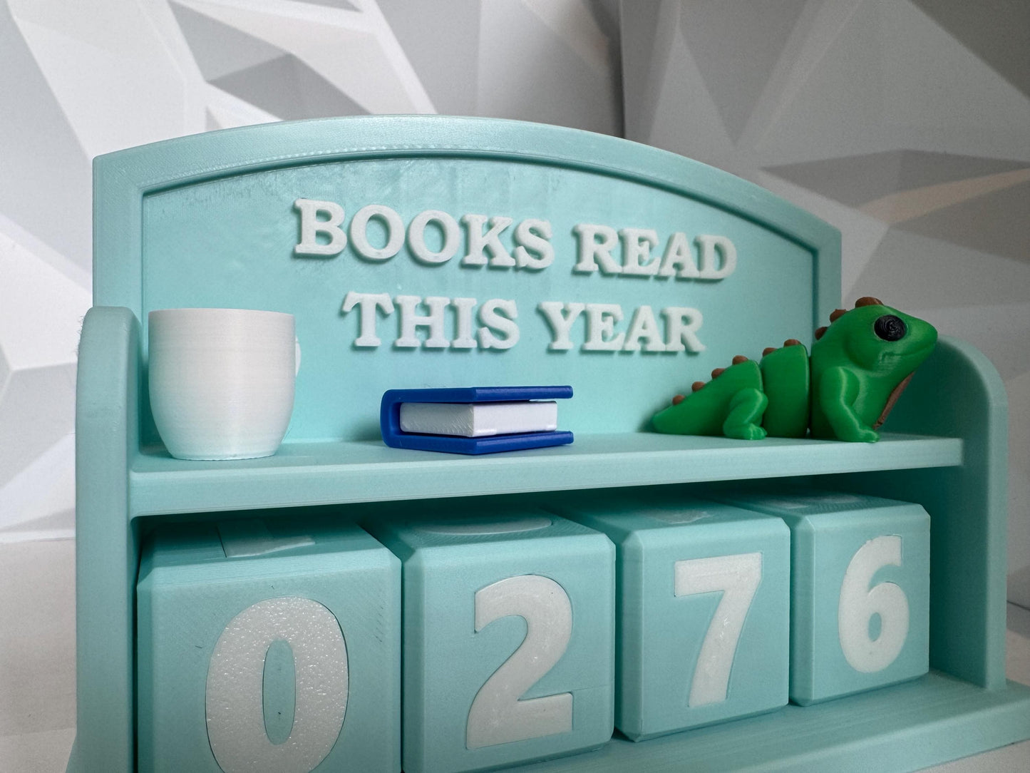 Books Read This Year Tracker | Reading Counter Display | Book Lover Gift | 3D Printed Reading Challenge Decor
