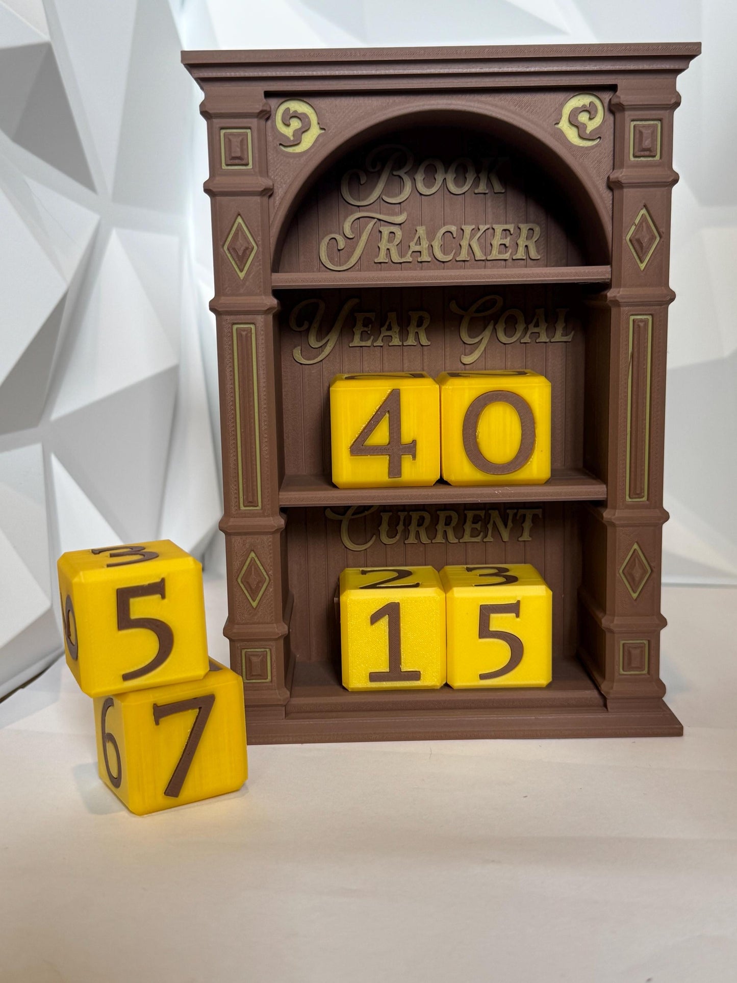 Book Tracker Reading Goal Display | Year Goal & Current Read Counter | BookTok Gift | Fantasy Bookshelf Decor