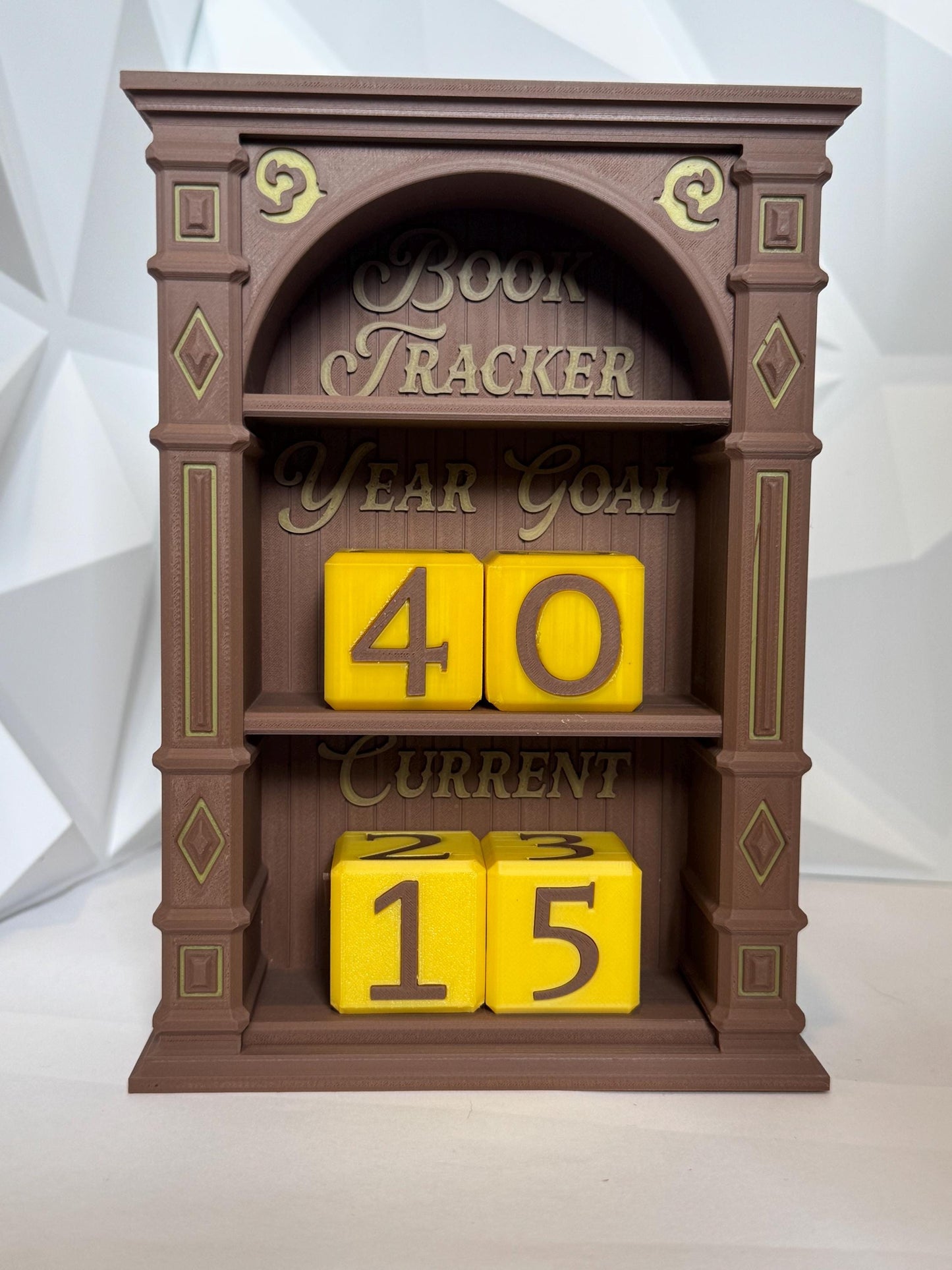 Book Tracker Reading Goal Display | Year Goal & Current Read Counter | BookTok Gift | Fantasy Bookshelf Decor