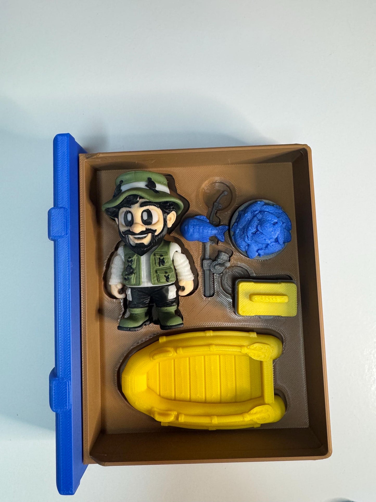 Fishing Gift for Dad | Fisherman Surprise Book Box | Father's Day Gift | Personalised present | 3D Printed Angler Collectible