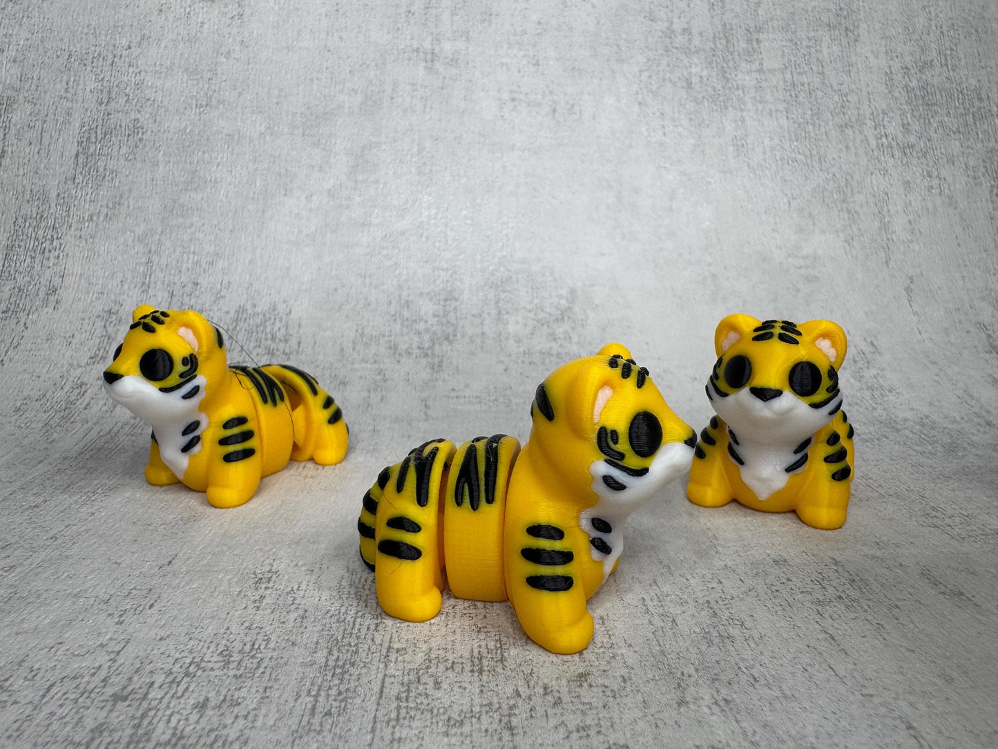 Tiger Wigglet | Safari Collection | Cute Articulated Tiger | 3D Printed Desk Buddy | Collectible Fidget Toy | Tiger Gift
