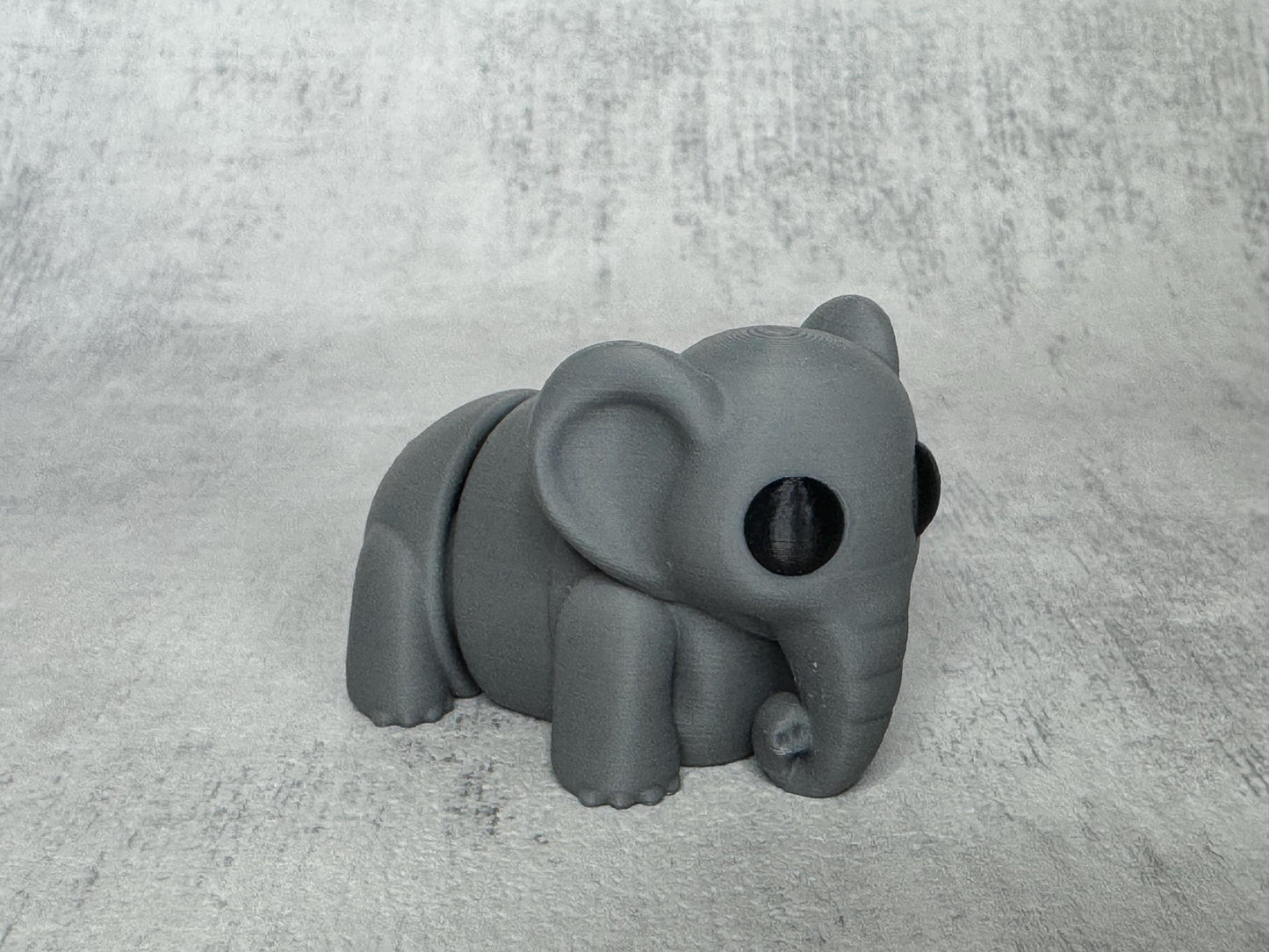 Elephant Wigglet | Safari Collection | Cute Articulated Tiger | 3D Printed Desk Buddy | Collectible Fidget Toy | Elephant Gift