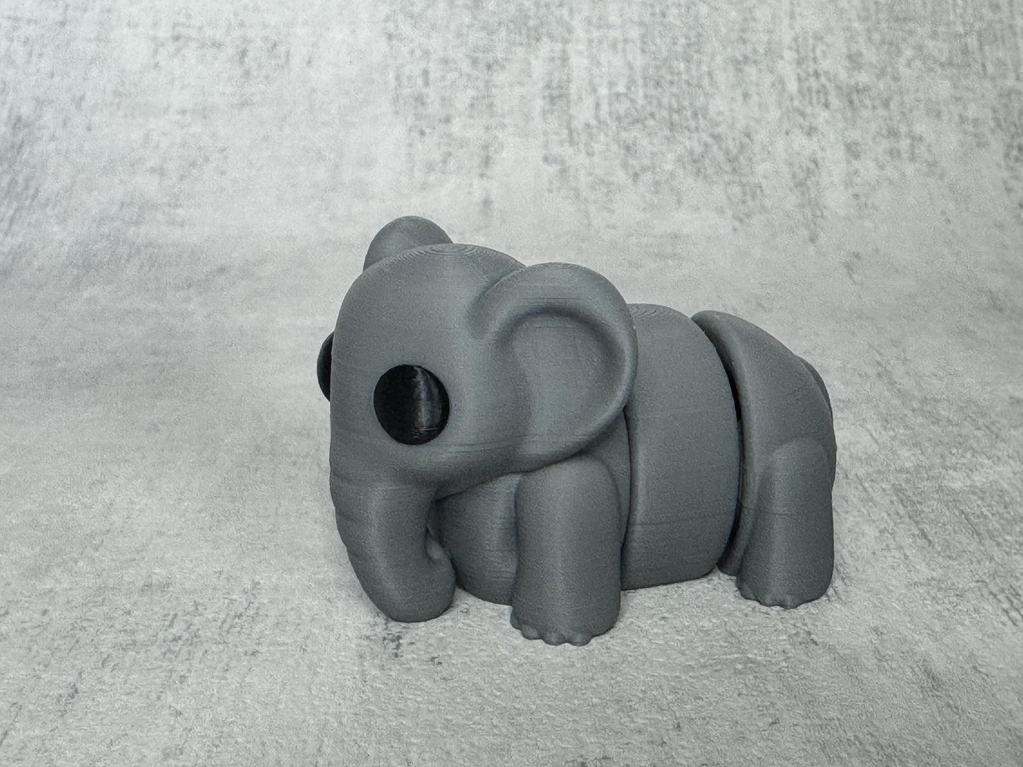 Elephant Wigglet | Safari Collection | Cute Articulated Tiger | 3D Printed Desk Buddy | Collectible Fidget Toy | Elephant Gift
