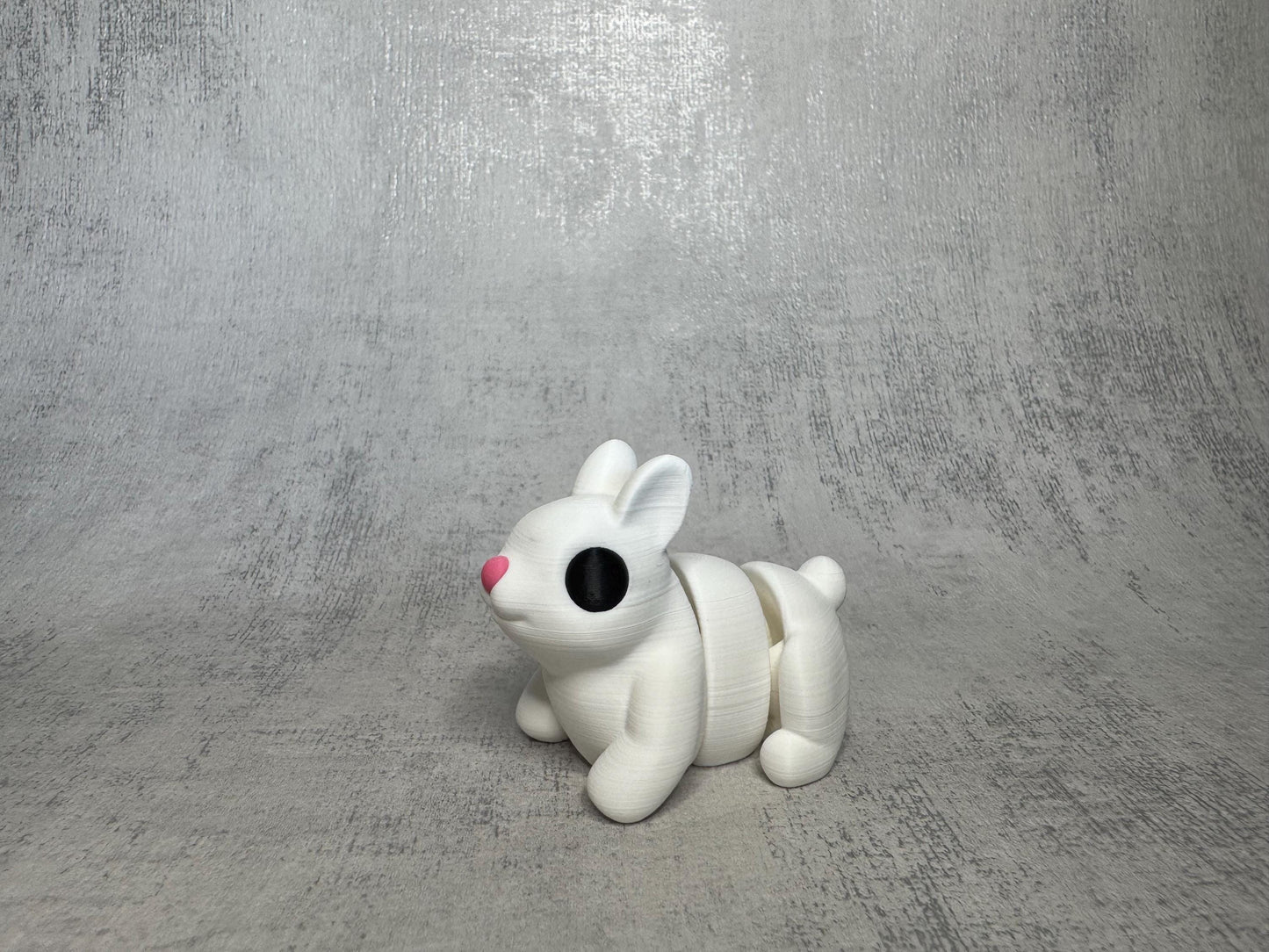 Benny the bunny Wigglet | Farm Collection | Articulated 3D Printed Bunny | Cute Fidget Toy | Desk Buddy | Animal Lover Gift