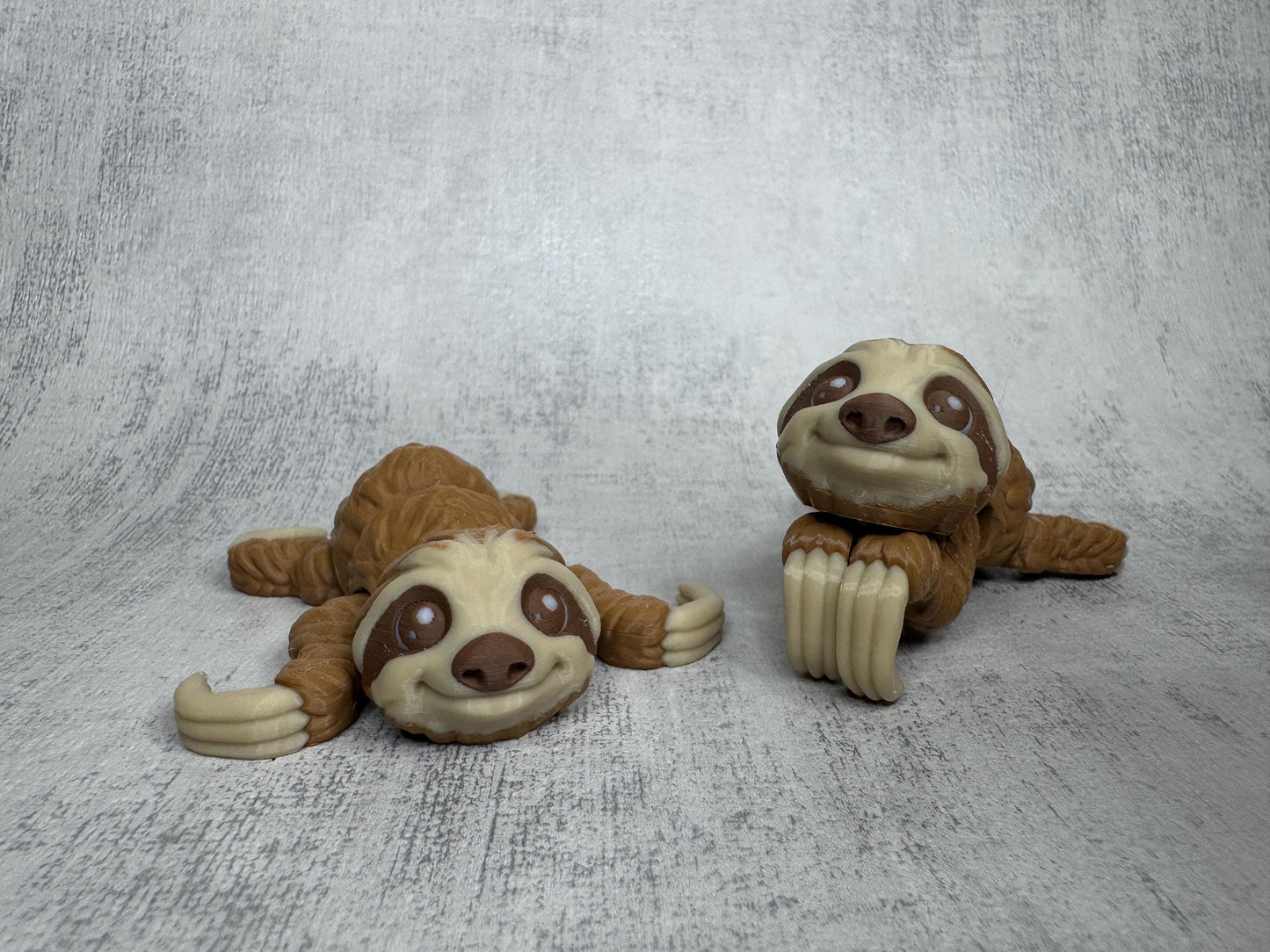 Sunny the Sloth Pocket Pal | Articulated 3D Printed Sloth | Optional Keyring | Desk Pet | Animal Lover Gift | Pocket Pal