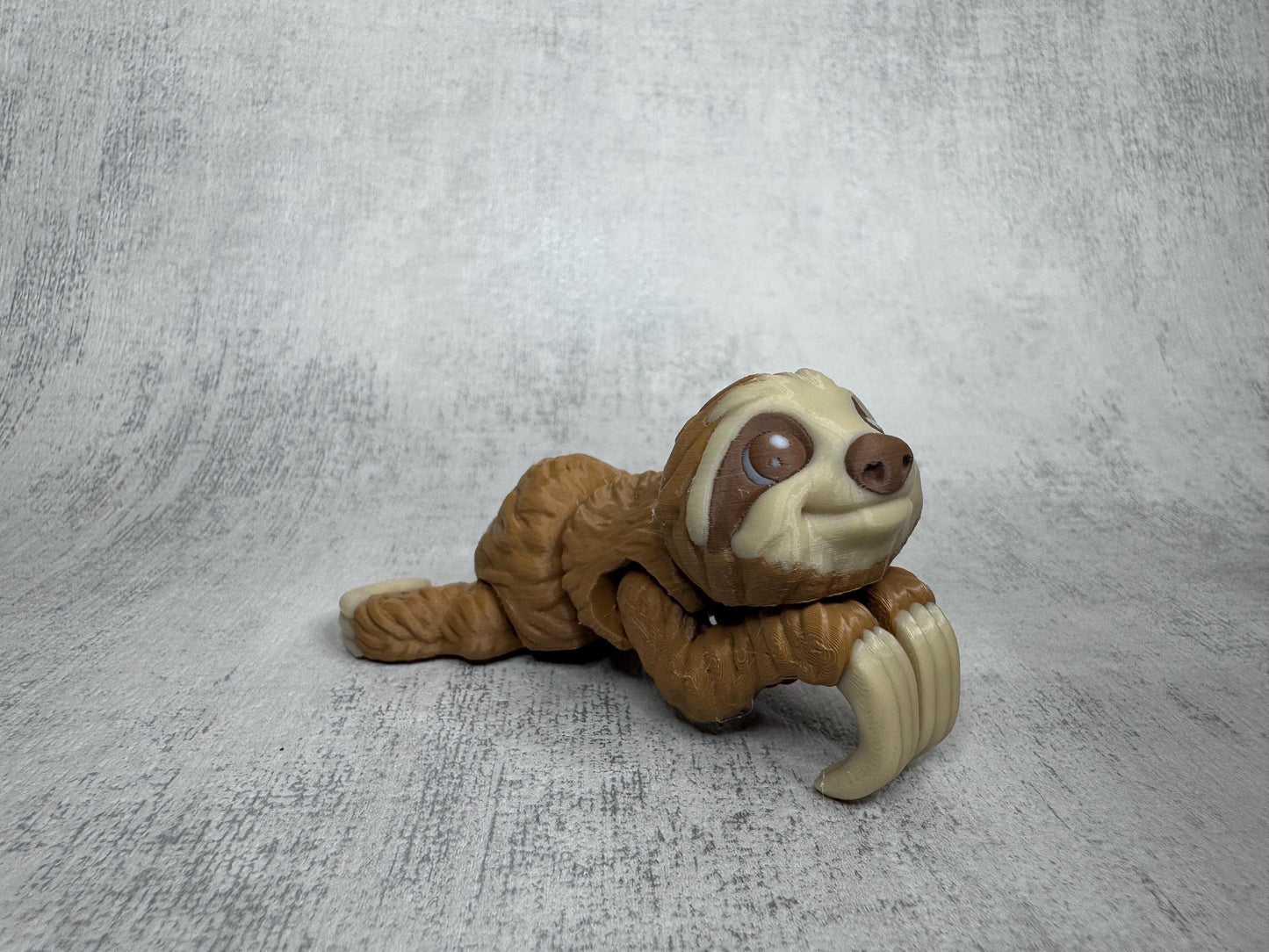 Sunny the Sloth Pocket Pal | Articulated 3D Printed Sloth | Optional Keyring | Desk Pet | Animal Lover Gift | Pocket Pal