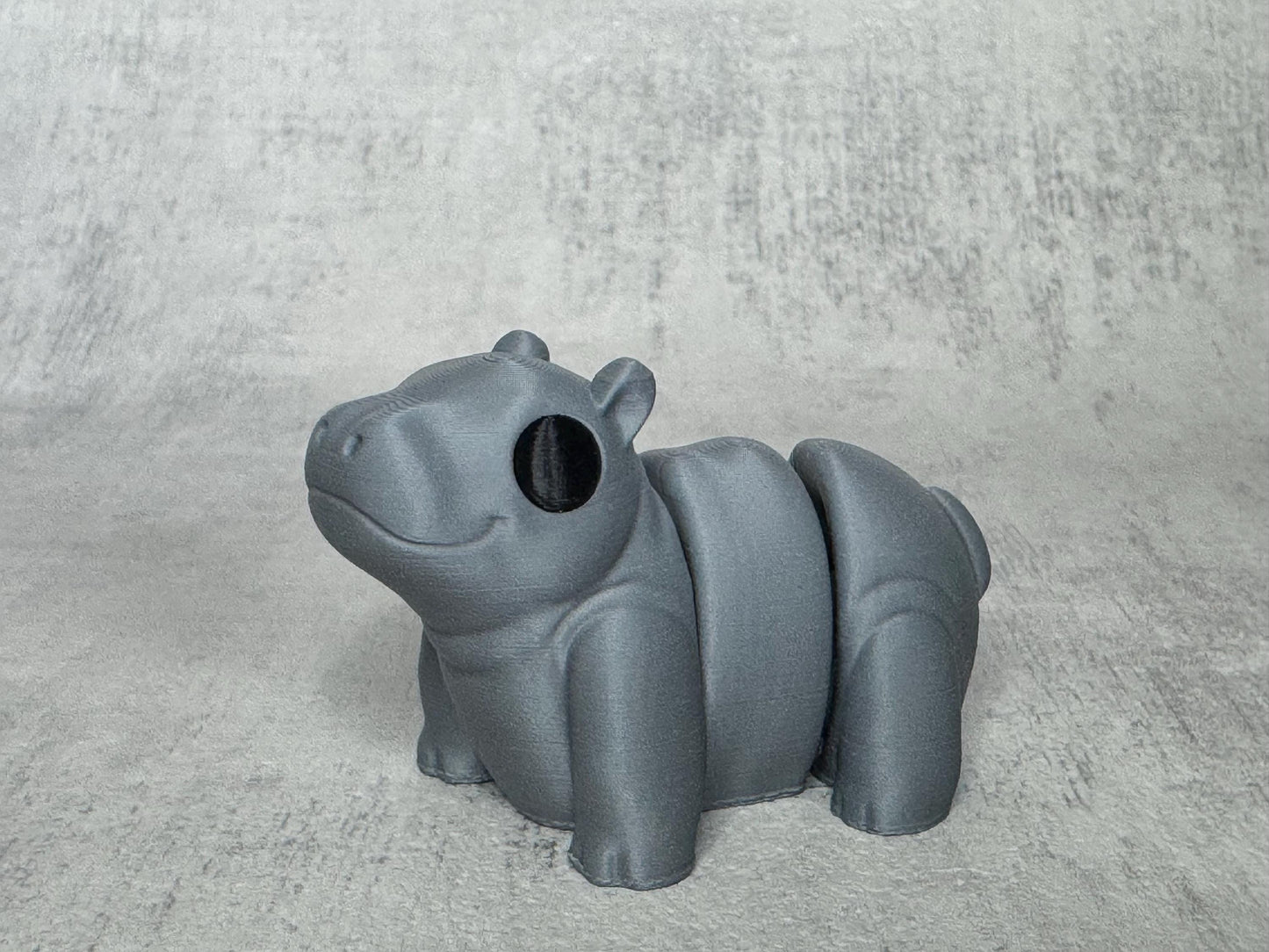 Hippo Wigglet | Safari Collection | Cute Articulated Tiger | 3D Printed Desk Buddy | Collectible Fidget Toy | Hippo Gift