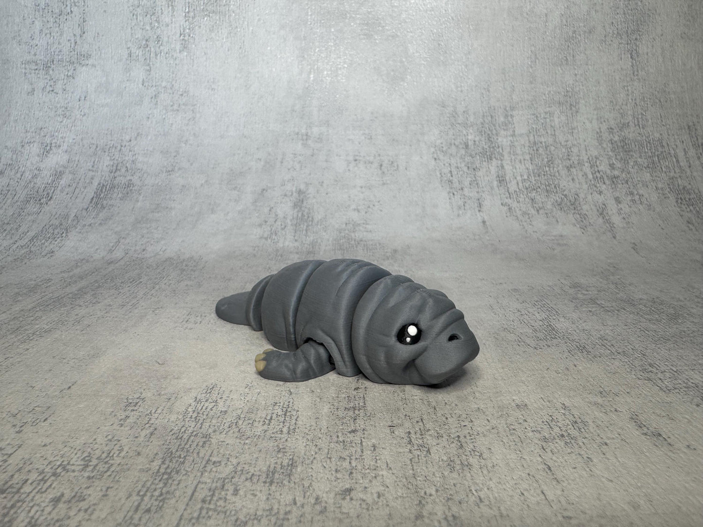 Marina the Manatee Pocket Pal | Articulated 3D Printed Manatee | Optional Keyring | Desk Pet | Animal Lover Gift | Pocket Pal