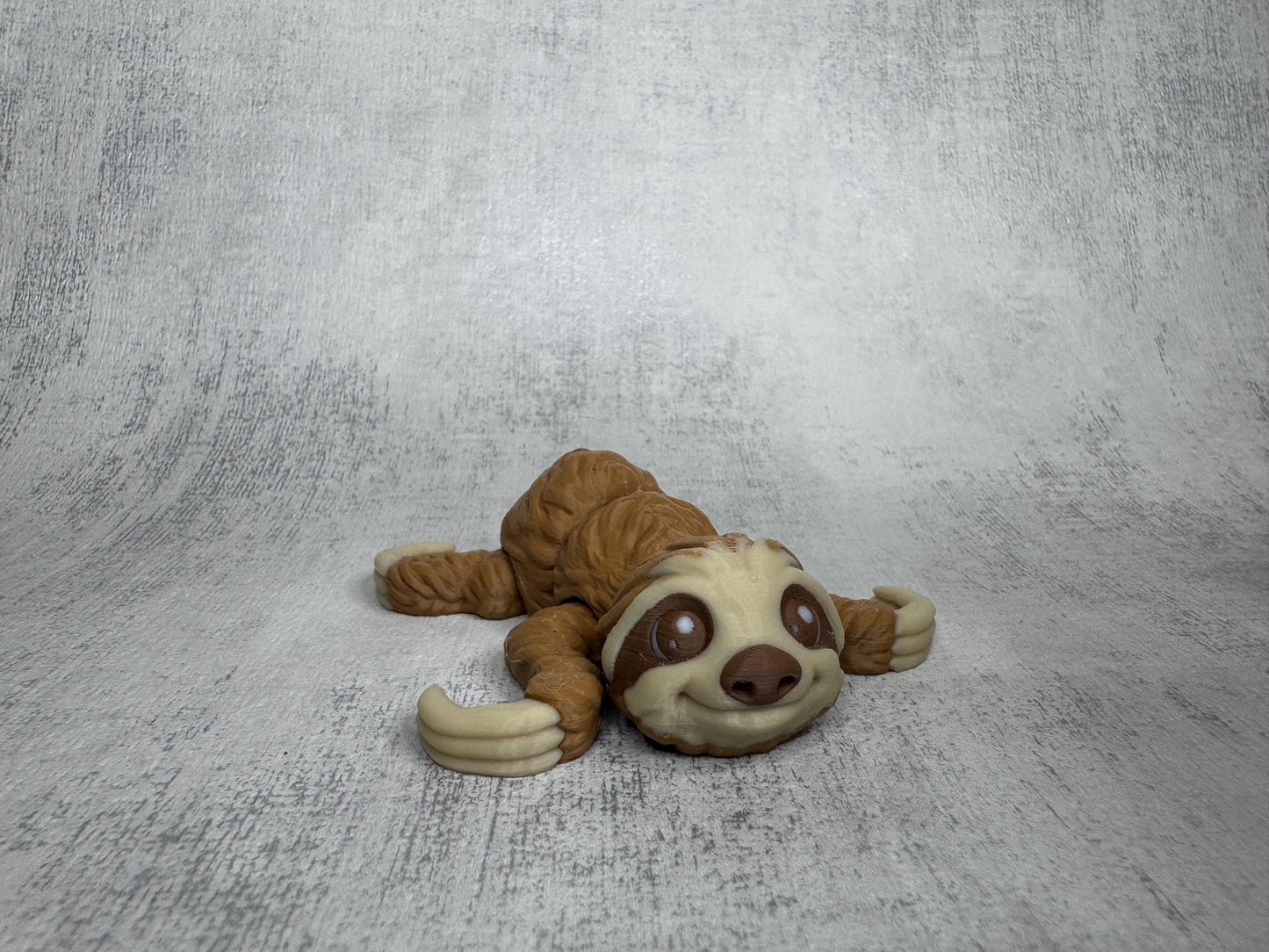 Sunny the Sloth Pocket Pal | Articulated 3D Printed Sloth | Optional Keyring | Desk Pet | Animal Lover Gift | Pocket Pal